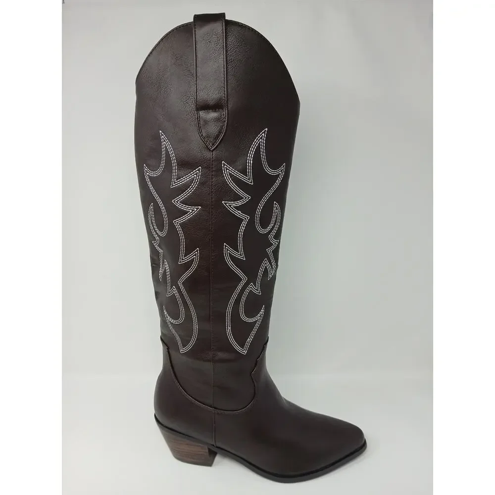 Billini Urson Dark Brown Western Cowboy Boots Women Size US 7 New With Box B992